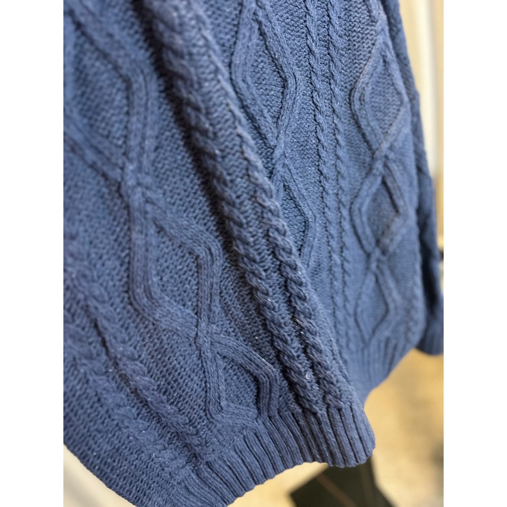 Princess Polly Blue Cable Knit Oversized Crew Neck Sweater L/XL - Picture 8 of 11